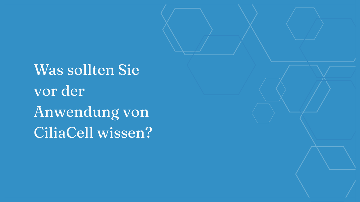 Video laden: What do you need to know before using Ciliacell?